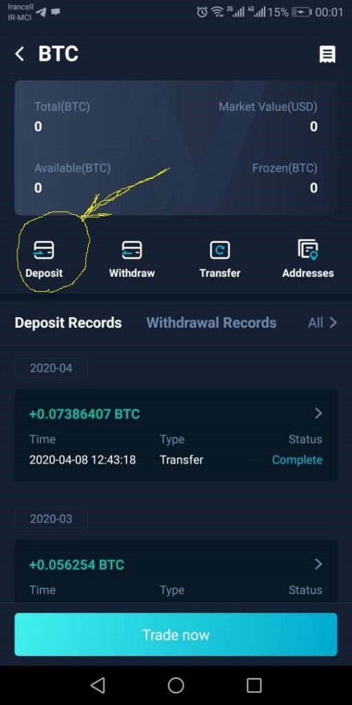 coinex Deposit