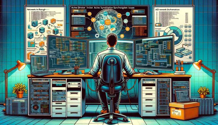 IT professional working on resolving