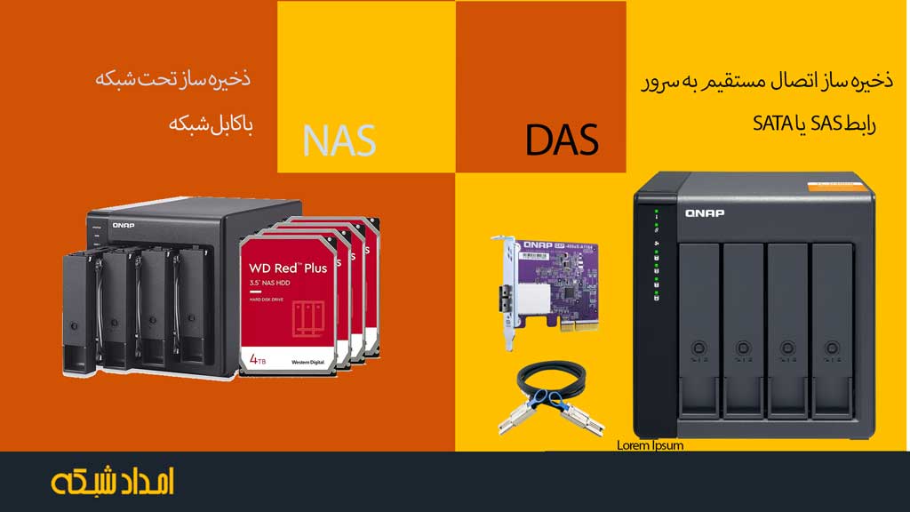 تفاوت سیستمهای ذoیره سازی das-nas